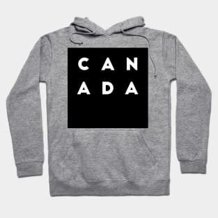 Canada | Black square letters Hoodie